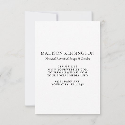 QR-Code-3-Foto für Monogramme oder Add-Logos Karte (Rückseite)