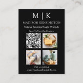 QR-Code-3-Foto für Monogramme oder Add-Logos Visitenkarte (Vorderseite)