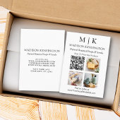 QR-Code-3-Foto für Monogramme oder Add-Logos Visitenkarte