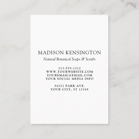 QR-Code-3-Foto für Monogramme oder Add-Logos Visitenkarte (Rückseite)