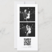 QR-Code 3 Foto Hochzeits-Lesezeichen Save-the-Date (Rückseite)