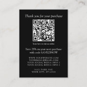 QR-Code 4-Foto für Monogramm oder Add-Logos Begleitkarte (Rückseite)