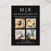 QR-Code 4-Foto für Monogramm oder Add-Logos Begleitkarte (Vorderseite)