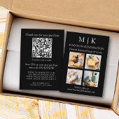 QR-Code 4-Foto für Monogramm oder Add-Logos Begleitkarte