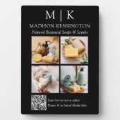 QR-Code 4-Foto für Monogramm oder Add-Logos Fotoplatte (Vorderseite)