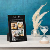 QR-Code 4-Foto für Monogramm oder Add-Logos Fotoplatte (Seite)