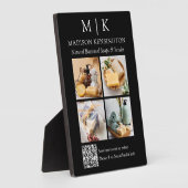 QR-Code 4-Foto für Monogramm oder Add-Logos Fotoplatte (Seite)