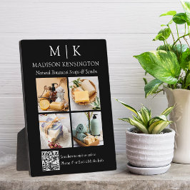 QR-Code 4-Foto für Monogramm oder Add-Logos Fotoplatte