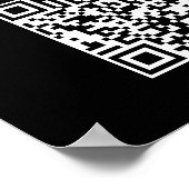 QR-Code 4-Foto für Monogramm oder Add-Logos Poster (Ecke)