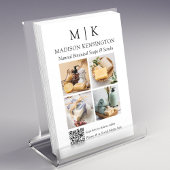 QR-Code 4-Foto für Monogramme oder Add-Logos Flyer