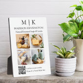 QR-Code 4-Foto für Monogramme oder Add-Logos Fotoplatte