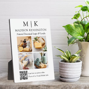 QR-Code 4-Foto für Monogramme oder Add-Logos Fotoplatte