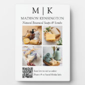 QR-Code 4-Foto für Monogramme oder Add-Logos Fotoplatte (Vorderseite)