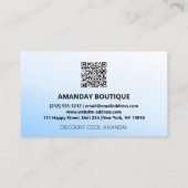 QR-CODE 50% ERMÄSSIGUNG DER PROMOTIONALEN EINFÜGUN VISITENKARTE (Rückseite)