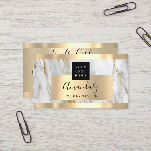 QR-Code 5-Farbtöne für das Logo "Goldmarmor" Visitenkarte (Vorderseite/Rückseite Beispiel)