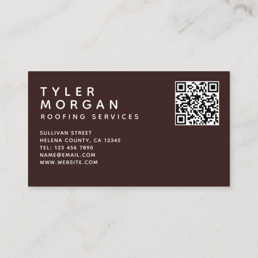 QR-Code-Abdichtungsdienste Visitenkarte (Rückseite)