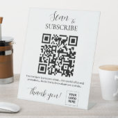 QR-Code abonnieren Sockelschild (In Situ)