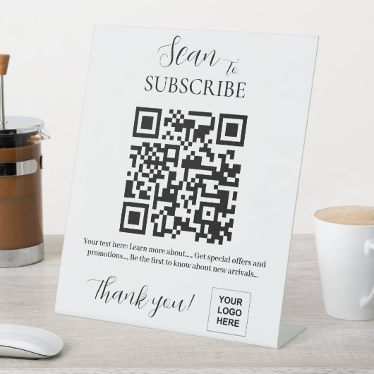 QR-Code abonnieren Sockelschild (In Situ)