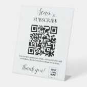 QR-Code abonnieren Sockelschild (Vorderseite)