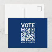 QR-Code abstimmen, um benutzerdefinierte Marine-Bl Postkarte (Vorne/Hinten)