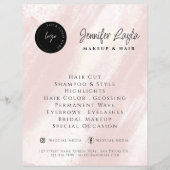 QR-Code | Abstrakt Blush Pink Beauty Boho Flyer (Vorne)