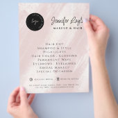 QR-Code | Abstrakt Blush Pink Beauty Boho Flyer (Hand)