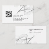 QR-Code abstrakt moderne Netzwerke Persönlich einf Visitenkarte (Vorne/Hinten)