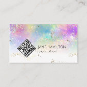 QR-Code Abstrakt Moderne Visitenkarte (Vorderseite)