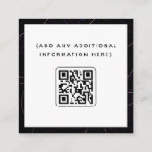 QR-Code-Abstrakte Lines für Social Media Manager L Quadratische Visitenkarte (Rückseite)
