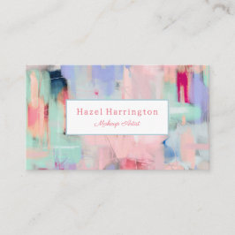 QR-Code Abstrakte Visitenkarte Hübsch rosa