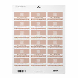 QR CODE-Abteilung für beige- und braun-beige-braun Adressaufkleber
