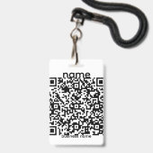 QR-Code-Abzeichen Ausweis (Vorderseite mit Lanyard)