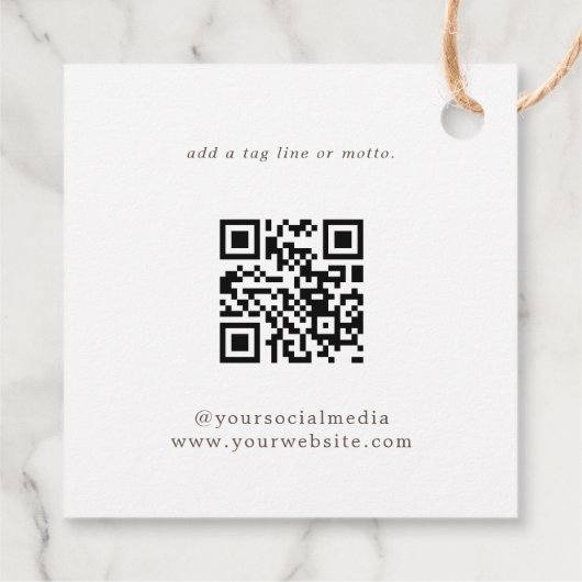 QR Code Acorn Logo Social Media Hang Geschenkanhänger (Rückseite)