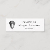 QR Code Acorn Social Media Mini Business Card Visitenkarte (Vorderseite)