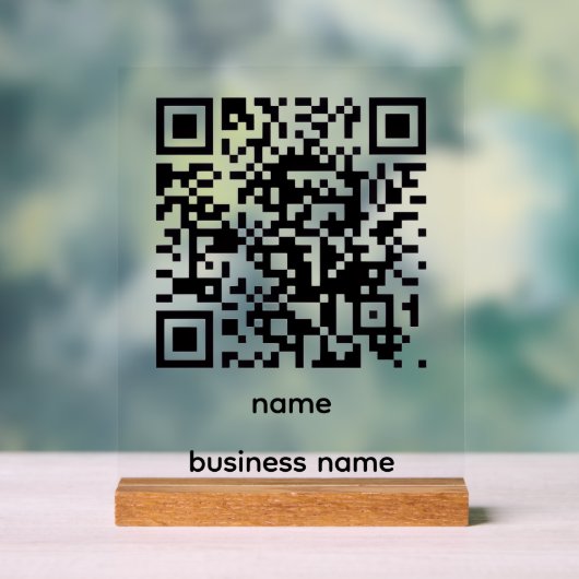 QR-Code-Acryl-Schild Acrylschild (Neutral)