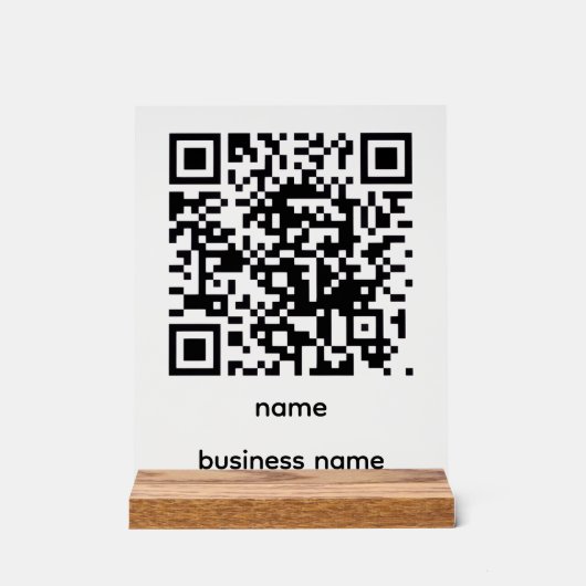 QR-Code-Acryl-Schild Acrylschild (Vorderseite)