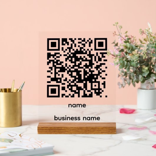 QR-Code-Acryl-Schild Acrylschild (Hochzeit)