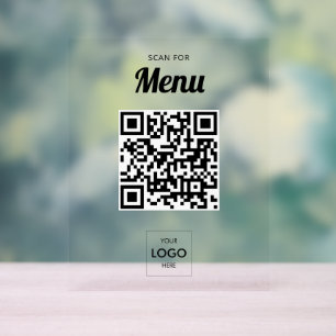 QR-Code Akryllische Beschriftung Acrylschild