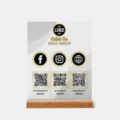QR-Code Akryllische Schrift für Social Media - Maß Acrylschild (Vorderseite)