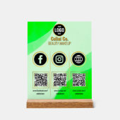 QR-Code Akryllische Schrift für Social Media - Maß Acrylschild (Vorderseite)