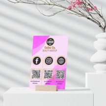 QR-Code Akryllische Schrift für Social Media - Maß