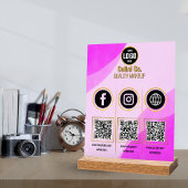 QR-Code Akryllische Schrift für Social Media - Maß Acrylschild