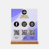 QR-Code Akryllische Schrift für Social Media - Maß Acrylschild (Vorderseite)