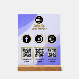 QR-Code Akryllische Schrift für Social Media - Maß Acrylschild