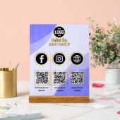 QR-Code Akryllische Schrift für Social Media - Maß Acrylschild (Hochzeit)