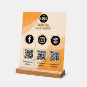 QR-Code Akryllische Schrift für Social Media - Maß Acrylschild (Winkel)