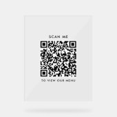 QR Code Akryllisches Zeichen - Modernes Checkout-M Acrylschild (Vorderseite)