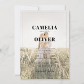 QR Code All-in-1 Rustic Terracotta GOLD Wedding Einladung (Vorderseite)