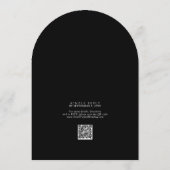 QR-Code All-in-One Minimalist Schwarz moderne Hoch Einladung (Rückseite)