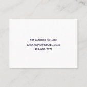 QR-Code Alle Größe Square Visitenkarte (Rückseite)